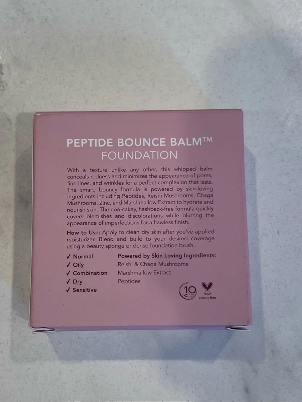 DOLL 10 ~ PEPTIDE BOUNCE BALM FOUNDATION ~ FAIR/LIGHT ~ 0.5 OZ
